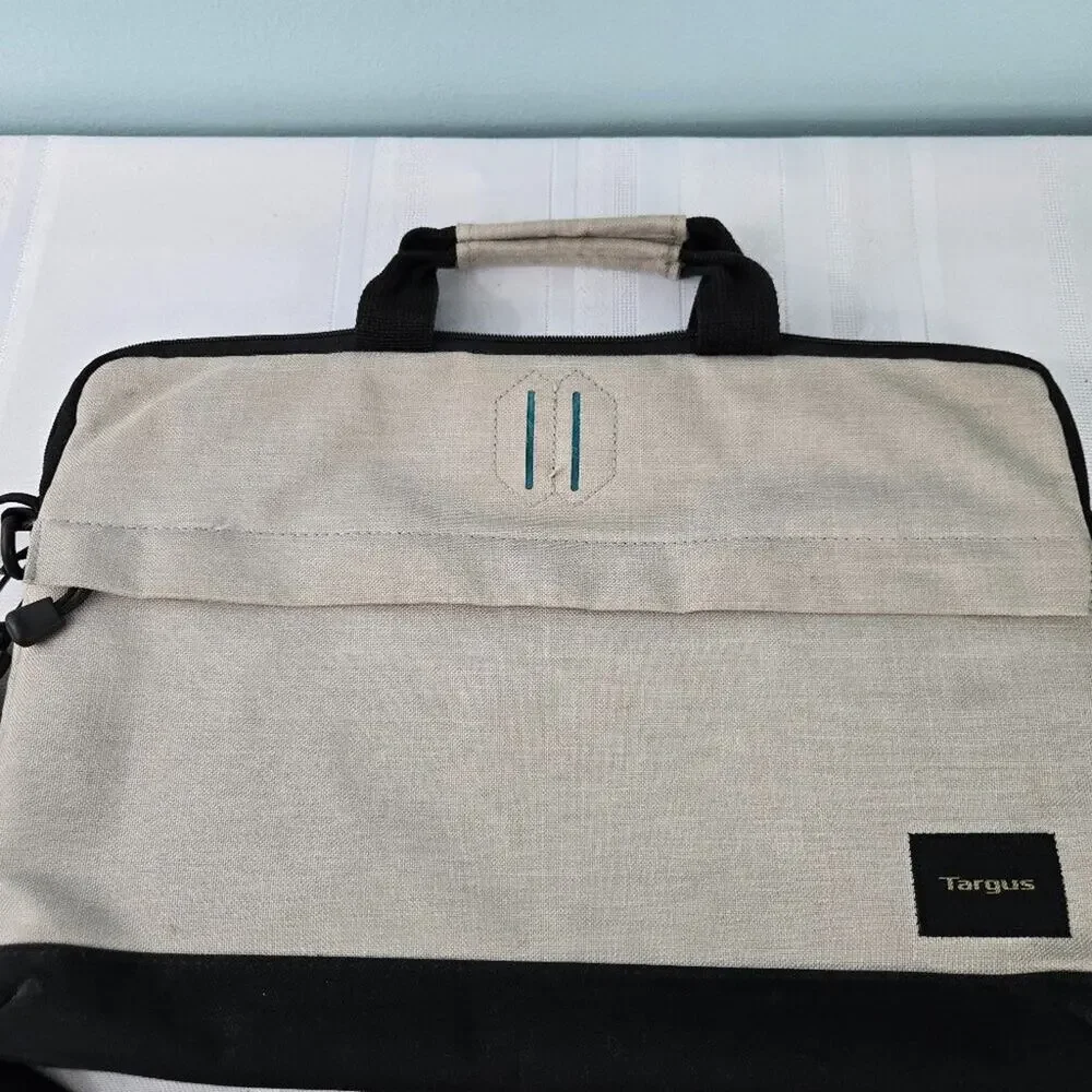 Laptop Bag/Case Full Zipper w/Black Padded Shoulder Strap Zipper Pocket - 15